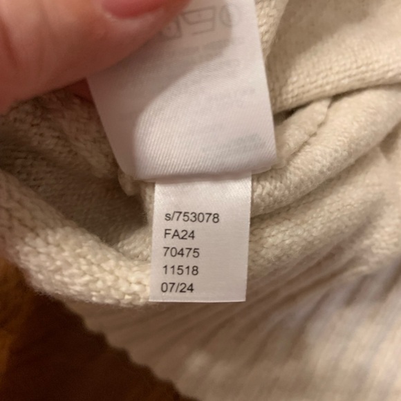 LOFT Paris Sweater Cream Black Eiffel Tower Knit Pullover Top Size Large - Picture 9 of 10